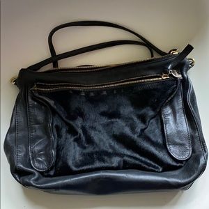 Clare V. Gosee Black Bag with Calf Hair